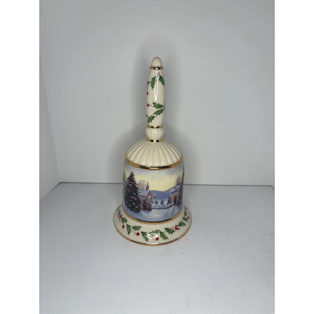 LENOX Gold Plated Trim Annual Holiday Bell 2006  7.5